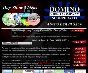 dvc.us: AKC National Dog Show Video - Domino Video Company Inc.
AKC National AKC Dog Show Videos and Videographers