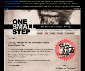 spacechimps.com: One Small Step: The Story of the Space Chimps
Spacechimps, space chimps, Ham, Enos, NASA, real life documentary feature, videos and photos, documentary, chimpanzees.