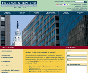 feldmanshepherd.org: Philadelphia, Pennsylvania Personal Injury  Lawyers & Attorneys, PA, New Jersey | Feldman Shepherd Wohlgelernter Tanner Weinstock & Dodig LLP
Philadelphia, Pennsylvania Personal Injury Attorneys & Medical Malpractice Lawyers, Feldman Shepherd Wohlgelernter Tanner Weinstock & Dodig LLP (www.feldmanshepherd.com).