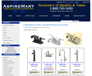 faucetsbyaspiremart.com: AspireMart: Affordable Faucets, Brands Like Danze-Kingston Brass-Grohe-Meon at affordable prices.
Modern Plumbing Online, offering Faucets, Sinks, Whirlpool Tubs, Kohler, Danze and all major brands, at affordable prices. 