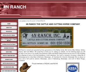 4nranch.net: 4N Ranch  The Cattle and Cutting Horse Co.
Brahman Cattle and Cutting horse Company.Horses for sale,Yearlings to 3 yrs,Heard Bulls,