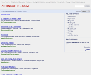 antinicotine.com: For a tobacco free life, quit smoking tips and armory
AntiNicotine is a well known anti-smoking group, offering free quit smoking info, anti-tobacco programs for youth, & an excellent page of anti-smoking armory pack.