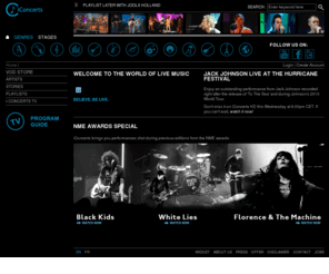 iconcerts.com: iConcerts - Homepage | i-concerts
First and only cross-platform live music channel. Watch any of our conerts on demand: Amy Winehouse, U2, Kanye West, Mariah Carey, Santana, ZZ Top...