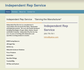 independentrepservice.com: Independent Rep Service - Home
Independent Rep Service    "Serving the Manufacturer"