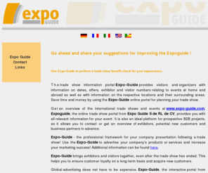 expo-guide-simple-entry.com: EXPO GUIDE S de RL de CV 
Expo Guide - background information on current trade show events