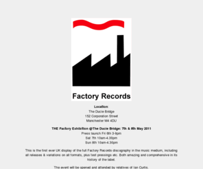 factoryexhibit.com: Factory Records
