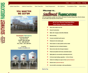 overheadbins.com: Southwest Fabricators ::: Overhead Feed Bins
