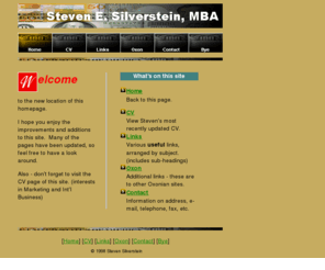 silverstein.net: Steven E. Silverstein's Homepage
Domain and
                      Site of Steven E. Silverstein, MBA FRSA