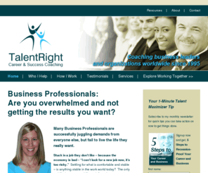 talentright.com: Career Coaching with Deb Welke - Career Coach
Career coach Deb Welke helps business professionals who are transitioning to the next phase of their growth and careers. Learn more about career coaching.