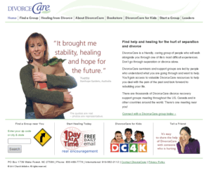 divorcerecovery.org: DivorceCare: Divorce Recovery Support Groups
DivorceCare is a divorce recovery support group where you can find help and healing for the hurt of separation and divorce.