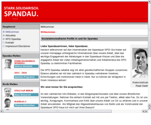 spd-spandau.de: SPD Spandau - Konsequent Spandau
Präsenz der SPD Spandau, Kreisverband der SPD Berlin