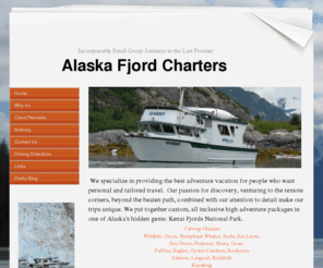 alaskafjordcharters.com: seward  alaska, Alaska Fjord Charters Seward, AK Home
Custom charters in Kenai Fjords National Park . Explore the wilderness with kayaks, hikes, fishing, and sightseeing as well as gourmet meals and hot showers.