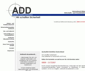 detektei-add.de: Detektei Überwachungen Detektive Sicherheit Deutschland Privatdetektive
