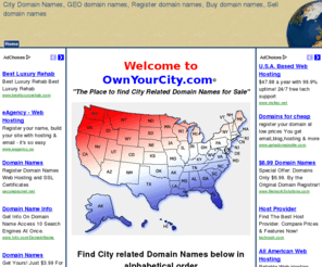 ownyourcity.com: Welcome to OwnYourCity.com - Homes, Real Estate, Realtors, Condos, Relocation, Maps, Movers
Homes, Real Estate, Realtors, Condos, Relocation, Maps, Movers