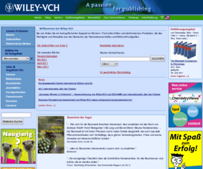 medicineviews.com: Wiley-VCH Verlag GmbH & Co. KGaA, Weinheim
Wiley-VCH Verlag GmbH & Co. KGaA, Weinheim - A passion for publishing