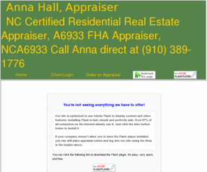 annahallappraiser.com: Real Estate Appraisal - home appraisal - appraiser - real estate appraiser - residential appraisals - Jacksonville, NC - Anna Hall Appraisals LLC
Anna Hall Appraisals LLC specializing in residential NC Real Estate Property Appraisals.