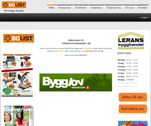 leransbygg.se: Byggvaror | Byggvaruhus | Järnhandel | Trävaror | BOLIST AB
Byggvaruhus och Järnhandel som erbjuder ett stort sortiment av kvalitativa och prisvärda byggvaror, trävaror och järnvaror till mycket förmånliga priser.