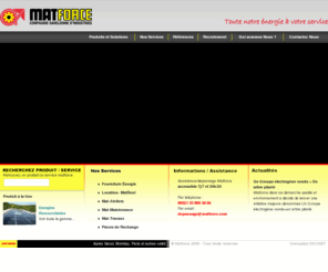matforce.com: Maintenance, dépanage et Fourniture Energie : Matforce Sénégal
Acteur sénégalais impliqué dans la maintenance, le dépannage, la fourniture d'énergie, vente, location de groupe électrogène et plus encore. Partenaire de Hyundai au Sénégal le groupe Matforce offre une large gamme de produits