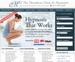 morphiousclinic.com: Toronto Hypnosis and Hypnotherapy | The Morpheus Clinic for Hypnosis
Toronto hypnotherapy centre features friendly staff, results-based hypnosis and an industry-leading guarantee. Book your free assessment today!