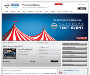 pinnaclenissan.com: Nissan Car Dealer Phoenix | Nissan Car Sales & Service | New & Used Cars Scottsdale
Browse Pinnacle's Nissan Inventory of New Nissans & Quality Used Cars | Get AZ Best Nissan Service Repair & Parts | Serving Phoenix & Scottsdale | Rent A Car Department