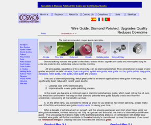 wireguides.com: Wire Guide, Diamond Polished, Upgrades Quality, Reduces Downtime
Wire guide, diamond polished, reduces friction, upgrades wire quality and reduces machine downtime.