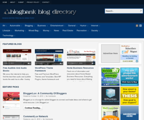 blogbank.org: Blog Bank - Dofollow Blog Directory
A human edited dofollow blog directory. Submit your blog to our directory, and make your website more visible to users and search engines.