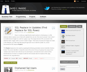 davidemanske.com: David E Manske | on Software Engineering, Entrepreneurship, and Technology
