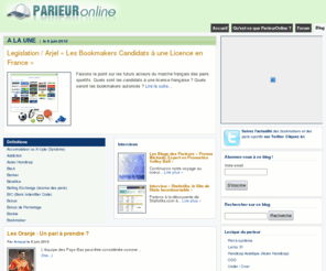 easy-paris.com: ParieurOnline - Le 1er site de gestion pour les paris sportifs en ligne
Le 1er site de gestion pour les paris sportifs en ligne