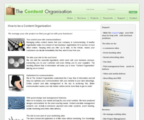 c-org.com: The Content Organisation - site project management - CMS - Joomla - PHP - E-Commerce
Help for the complete development and operations cycle for commercial sites.