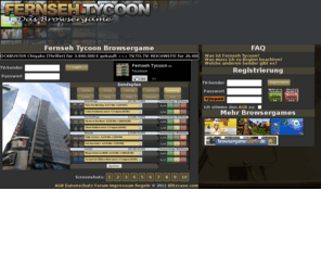 fernsehtycoon.de: Fernseh Tycoon Browsergame
Bei der Wirtschaftssimulation Fernseh Tycoon Browsergame von Blitzcase Entertainment übernehmen Sie ähnlich wie im Spiel Mad TV die Rolle des Programmchefs eines TV-Senders.