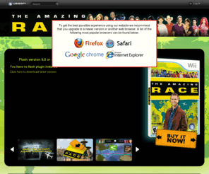 amazingracevideogame.com: Home | The Amazing Race | Ubisoft
The official Amazing Race Video Game from Ubisoft, Ludia and CBS.