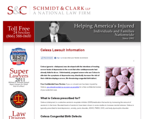 celexa-lawsuit.com: Celexa Lawsuit Information | Celexa-Lawsuit.com
Lawsuits are being filed on behalf of Celexa victims due to birth defects in infants of women taking it. Contact our litigation team for more information.
