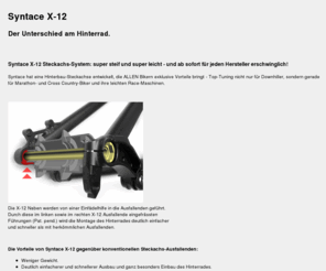 x-12.net: X-12 Steckachssystem von Syntace | X-12 through axle system
