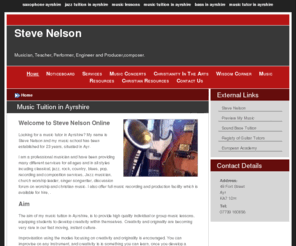 nelsonvillage.com: Music Tuition in Ayrshire : Steve Nelson
For music tuition in Ayrshire and the surrounding areas, get in touch with me, Steve Nelson today. I offer music lessons for a range of musical instruments.