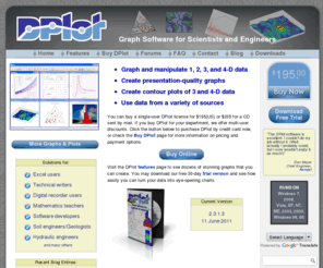 dplot.com: DPlot Graph Software for Scientists and Engineers
DPlot graphing software lets scientists and engineers graph, plot, analyze, and manipulate data.