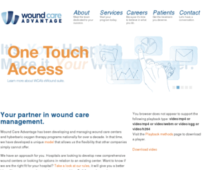 losangeleshyperbarics.com: Wound Care Advantage | Wound Care Management
Wound Care Advantage specializes in developing and managing wound care and hyperbaric medicine programs for new and,or existing centers.