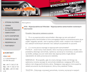 viva-car.pl: Wypożyczalnia samochodów Wrocław, Wynajem aut Wrocław, Wypożyczalnia aut Wrocław, Wynajem samochodów Wrocław  - Viva Car
Wypożyczalnia aut Wrocław – Viva Car!! Wypożyczalnia samochodów osobowych w Wrocławiu, kom. 24h. 510 066 418. Luksusowy Wynajem samochodów Viva Car!!