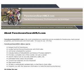 foreclosuresearchmls.com: About Foreclosure Search
