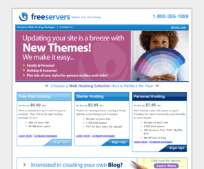 freeservers.com: Web Hosting Solutions - Free Web Hosting Services and Free Websites
Find web hosting solutions to fit your needs. Choose free web hosting and a free website or premium hosting services at Freeservers.com.