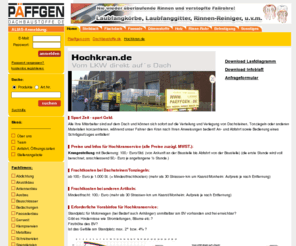 hochkran.de: Hochkran.de | Hochkran mieten und vom LKW direkt auf das Dach in Düsseldorf, Kaarst und Umgebung | Päffgen GmbH - Ihr Lieferant für Dachbaustoffe
Mieten Sie unseren Hochkran für Ihre Baustelle in Kaarst, Neuss, Düsseldorf,...und lassen Sie sich die Dachziegel doch direkt auf das Dach liefern!