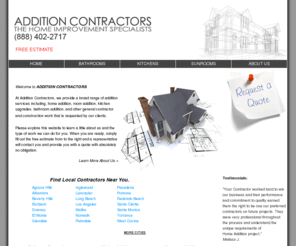 additioncontractors.com: Addition Contractors, Home addition & Room additions
Home Addition Experts, Find the Best Addition contractors in your Area. Home addition & Room additions, These additions can include a bedroom, bathroom, sitting room and a private entrance