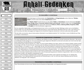 anhalt-gedenken.de: Gedenkstätten in der Region Anhalt Dessau und im Wörlitzer Winkel
Kriegerdenkmale im Wörlitzer Winkel - Eine Dokumentation mit Bildern und Abschriften der Namen