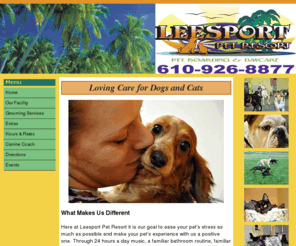 leesportpetresort.com: Leesport Pet Resort
Leesport Pet Resort' in Leesport, Pa. provides boarding, day care, and grooming for dogs and cats. Pet transport in a stretch limo is also available.