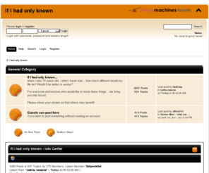 ifidonlyknown.org: If I had only known - Index
If I had only known - Index