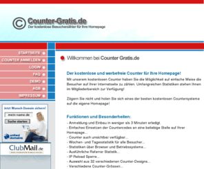 counter-gratis.de: Counter Gratis Kostenloser Besucher Zähler
Holen Sie sich Ihren eigenen kostenlosen Besucherzähler bei Counter Gratis .de