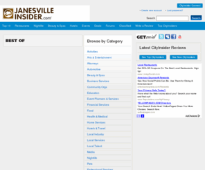 janesvilleinsider.com: Janesville WI janesvilleinsider.com
Guide to Janesville WI Hotels, Real Estate, Restaurants, City Guide and Hotels in WI