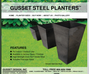 steelplanters.net: Gusset Steel Planters
