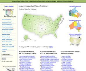 acupunctureproducts.com: Acupuncture Charts - Meridian and Microsystem Charts
Acupuncture charts for the five element theory, Korean hand acupuncture, acupuncture meridian poster, auriculotherapy ear chart, applied kinesiology chart, shiatsu chart, acupuncture book listings, free meridian point locations, Chinese treatment formulas and acupuncture articles.