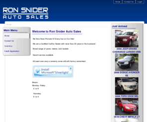 ronsniderauto.com: Ron Snider Auto Sales - Home
Ron Snider Auto Sales - 36th and State - Used Car Dealership in Quincy Illinois