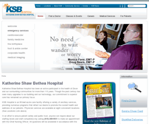 ksbhospital.com: KSB Hospital - Home
Katherine Shaw Bethea Hospital in Dixon, Illinois offers state-of-the-art health care and health care services.